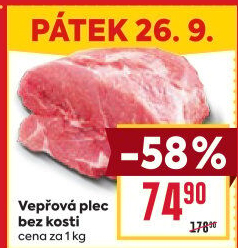 Vepřová plec bez kosti