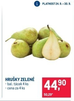 Hrušky zelené