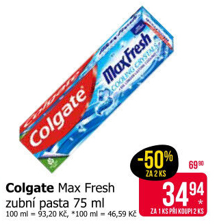 Pasta na zuby Max Fresh Colgate