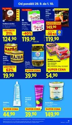 akční leták Lidl 29.9.2025-1.10.2025