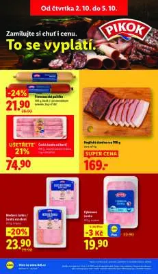 akční leták Lidl 2.10.2025-5.10.2025