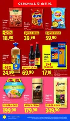 akční leták Lidl 2.10.2025-5.10.2025