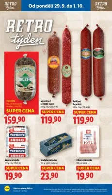 akční leták Lidl 29.9.2025-1.10.2025