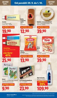 akční leták Lidl 29.9.2025-1.10.2025