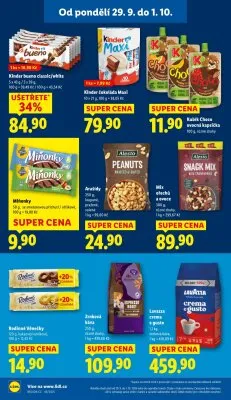 akční leták Lidl 29.9.2025-1.10.2025
