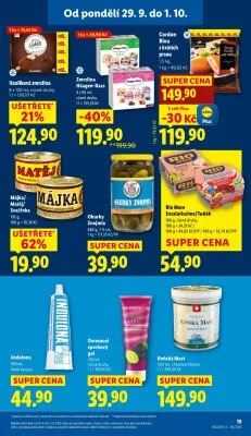 akční leták Lidl 29.9.2025-1.10.2025