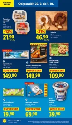akční leták Lidl 29.9.2025-1.10.2025