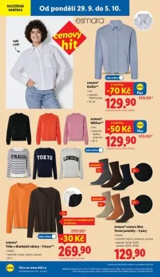 akční leták Lidl 29.9.2025-1.10.2025
