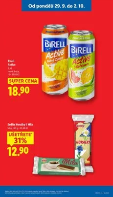 akční leták Lidl 29.9.2025-1.10.2025