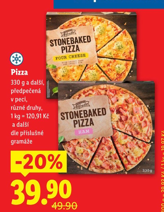 Pizza mražená Alfredo
