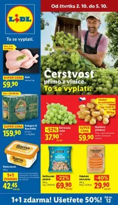 akční leták Lidl 2.10.2025-5.10.2025