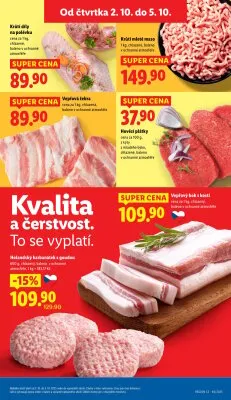 akční leták Lidl 2.10.2025-5.10.2025