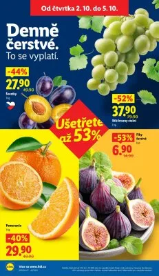 akční leták Lidl 2.10.2025-5.10.2025