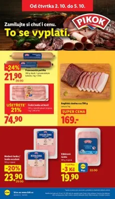 akční leták Lidl 2.10.2025-5.10.2025