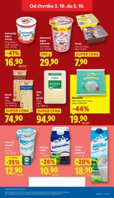 akční leták Lidl 2.10.2025-5.10.2025
