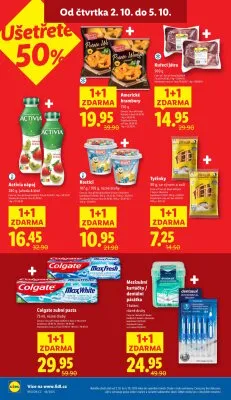akční leták Lidl 2.10.2025-5.10.2025