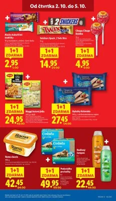 akční leták Lidl 2.10.2025-5.10.2025