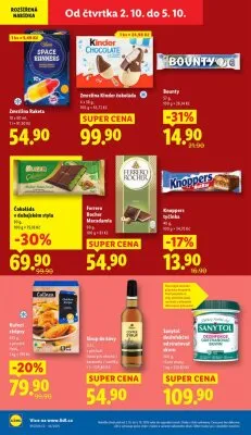 akční leták Lidl 2.10.2025-5.10.2025