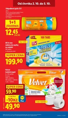 akční leták Lidl 2.10.2025-5.10.2025