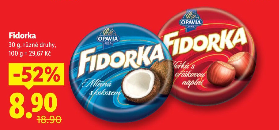 Oplatky Fidorka Opavia