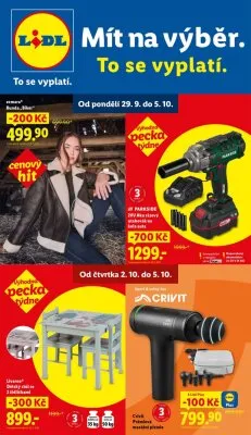 akční leták Lidl 29.9.2025-5.10.2025