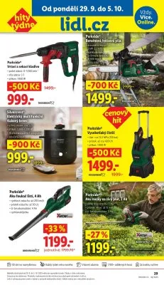 akční leták Lidl 29.9.2025-5.10.2025