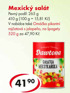 Salát mexický Dawtona - konzerva