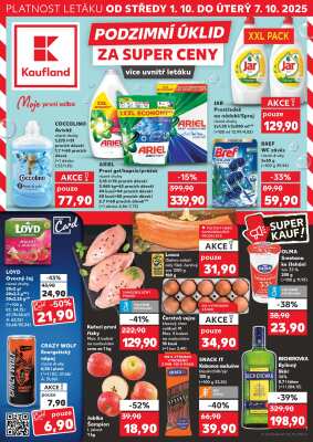 akční leták Kaufland 1.10.2025-7.10.2025