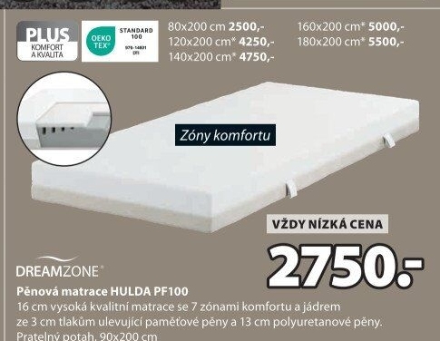 Pěnová matrace Hulda PF100 Plus Dreamzone