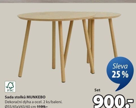 Sada stolků Munkebo
