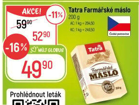 Máslo farmářské Tatra