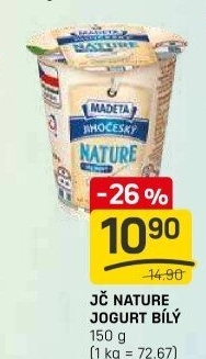 Bílý jogurt Nature jihočeský Madeta