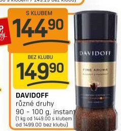 Instantní kávy Davidoff