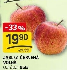 Jablka červená Gala