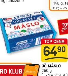 Máslo Jihočeské Madeta