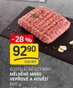 Mělněné maso mix Kostelecké uzeniny