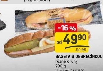 Obložená bageta