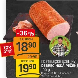 Pečeně debrecínská Kostelecké uzeniny