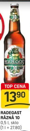 Pivo světlé výčepní Rázná 10° Radegast