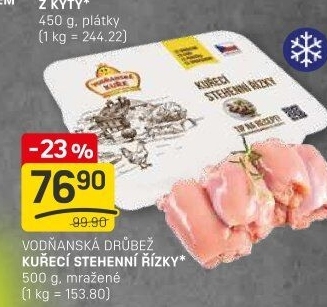 Řízky kuřecí stehenní mražené Vodňanské kuře