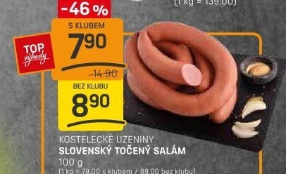 Salám slovenský točený Kostelecké uzeniny