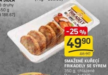 Smažené kuřecí Frikadely se sýrem Vodňanské kuře