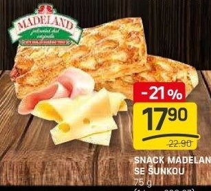 Snack Madeland se šunkou La Lorraine