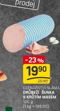 Šunka drůbeží s krůtím masem Sláma