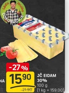 Sýr Eidam Jihočeský 30% Madeta
