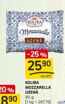 Sýr Mozzarella uzená Koliba Bystřice pod Hostýnem