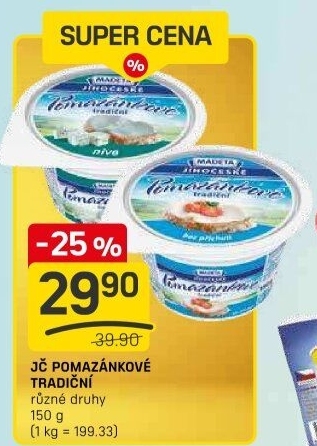 Tradiční pomazánkové Jihočeské Madeta