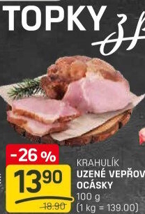 Vepřové ocásky uzené Krahulík