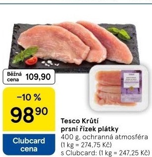 Krůtí prsní řízky Tesco