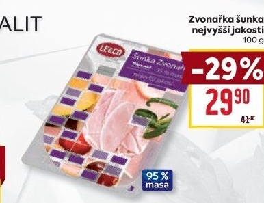 Šunka Zvonařka nejvyšší jakosti LE&amp